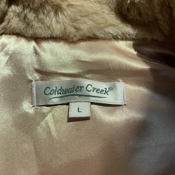 Coldwater Creek faux fur vest. Size L. Like new - Picture 4 of 4